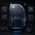 Premium AI templates system with layered digital documents